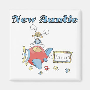 Neue Tante - Flugzeugentrickfilme und Geschenke Magnet