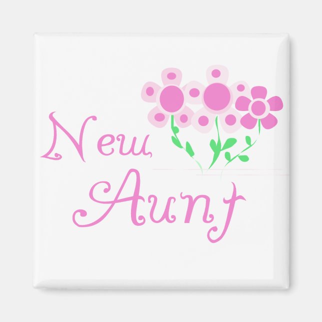 Neue Tante Rosa Blume Tshirts und Geschenke Magnet (Vorne)