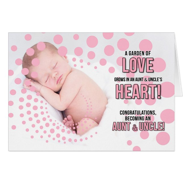 Neue Tante und Onkel Herzlichen Glückwunsch zu Nie (Vorderseite (Horizontal))