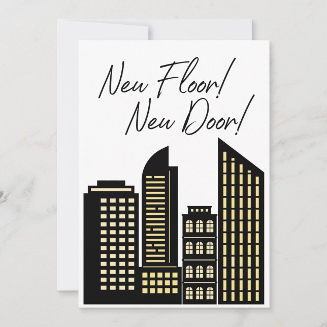 Neue Tür Neue Wohnung Ankündigung (Vorderseite)