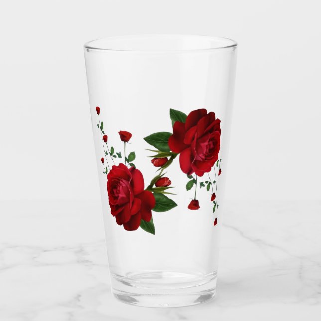 Neue und einzigartige Rose Blume Brillen und Tasse (Vorderseite)