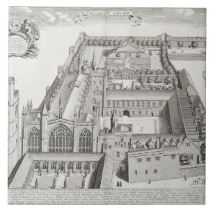 Neue Uni, Oxford, von "Oxonia Illustrata", Pub Fliese