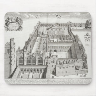 Neue Uni, Oxford, von "Oxonia Illustrata", Pub Mousepad