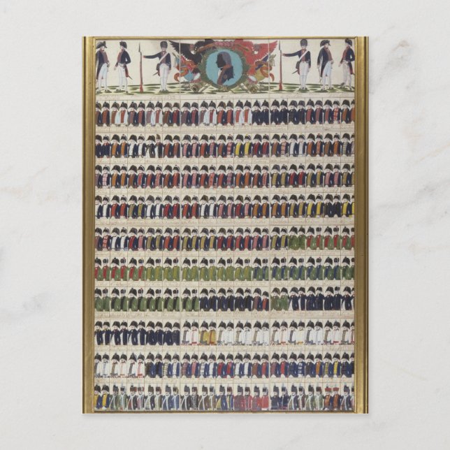 Neue Uniform-Designs für das königlich preußische Postkarte (Vorderseite)