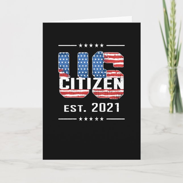 Neue US-Bürger Geschenke Proud American Citizenshi Karte (Vorderseite)