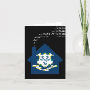 neue Verbindungsanschrift Feiertagskarte