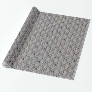 Neue Vogel-Muster-Accessoires, Vintage-Kunst grau Geschenkpapier