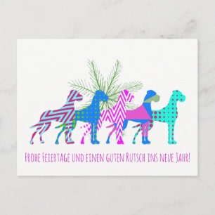 Neue Weihnachten Große Dänen Postkarte