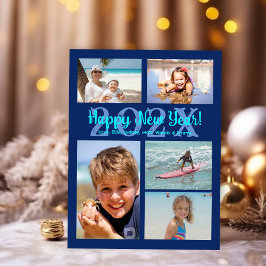 Neue Weihnachts-Postkarte für mehrere Fotos Feiertagspostkarte