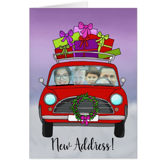Neue Weihnachtsadresse individuell anpassbare Foto (Vorne)