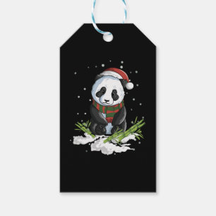 Neue Weihnachtsfeiertage panda im Winter Geschenkanhänger