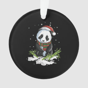 Neue Weihnachtsfeiertage panda im Winter Ornament