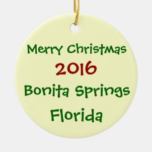 NEUE WEIHNACHTSverzierung 2016 BONITA SPRINGS Keramikornament