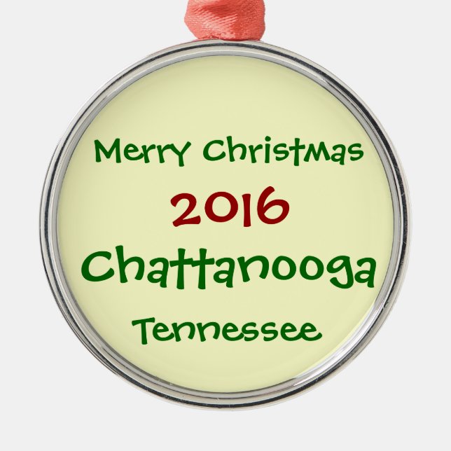 NEUE WEIHNACHTSverzierung 2016 Chattanoogas Ornament Aus Metall (Vorne)