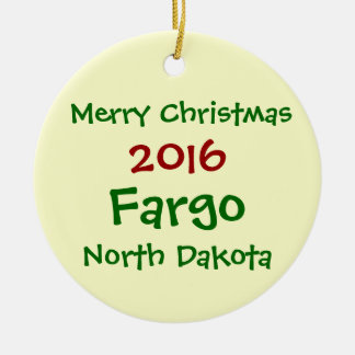 NEUE WEIHNACHTSverzierung 2016 FARGO NORTH DAKOTA Keramik Ornament