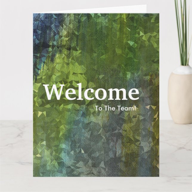 Neue Welcome Watercolor Card für Mitarbeiter Karte (Vorderseite)