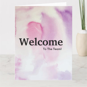 Neue Welcome Watercolor Card für Mitarbeiter Karte
