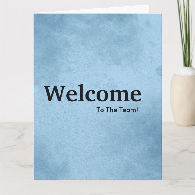 Neue Welcome Watercolor Card für Mitarbeiter Karte (Vorderseite)