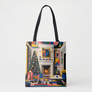 Neue Welle 1980er Pop-Art-Weihnachtstasche