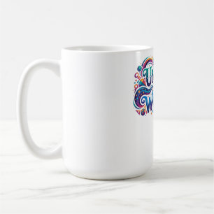 Neue Welten entdecken – Minimale Inspirations-Typo Kaffeetasse