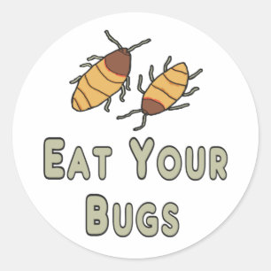 Neue Weltordnung - Essen Sie Ihre Bugs Runder Aufkleber