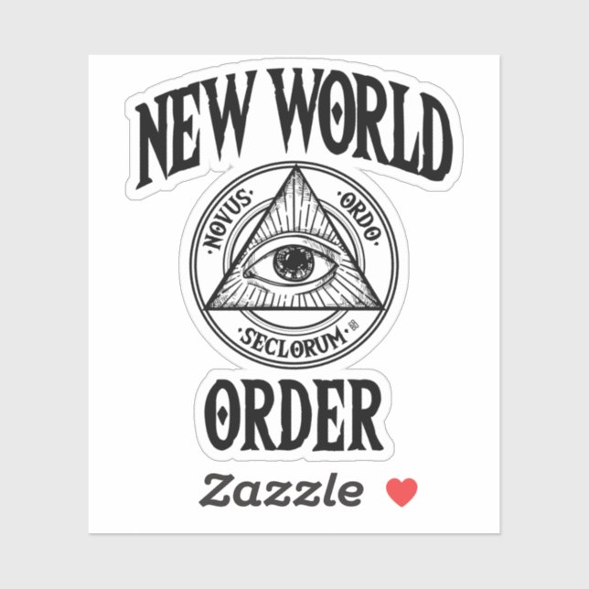 Neue Weltordnung Illuminati Aufkleber (Blatt)