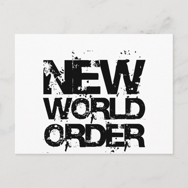 Neue Weltordnung Postkarte (Vorderseite)