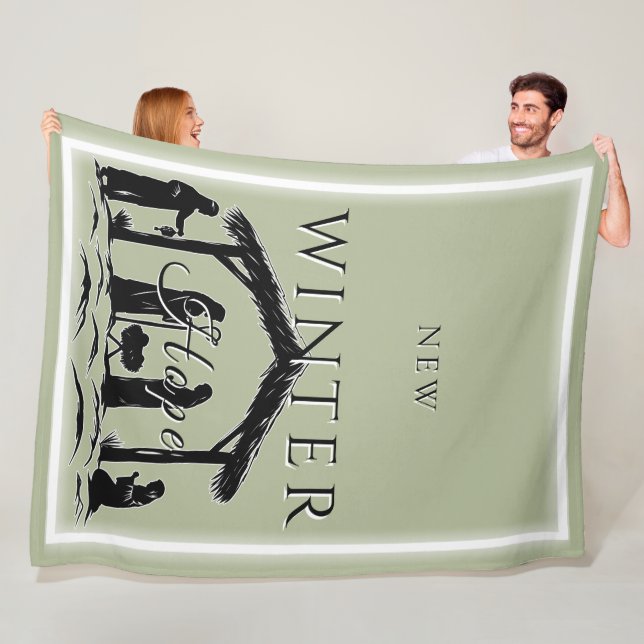 Neue Winterhope mit Krippe I Fleecedecke (Beispiel)