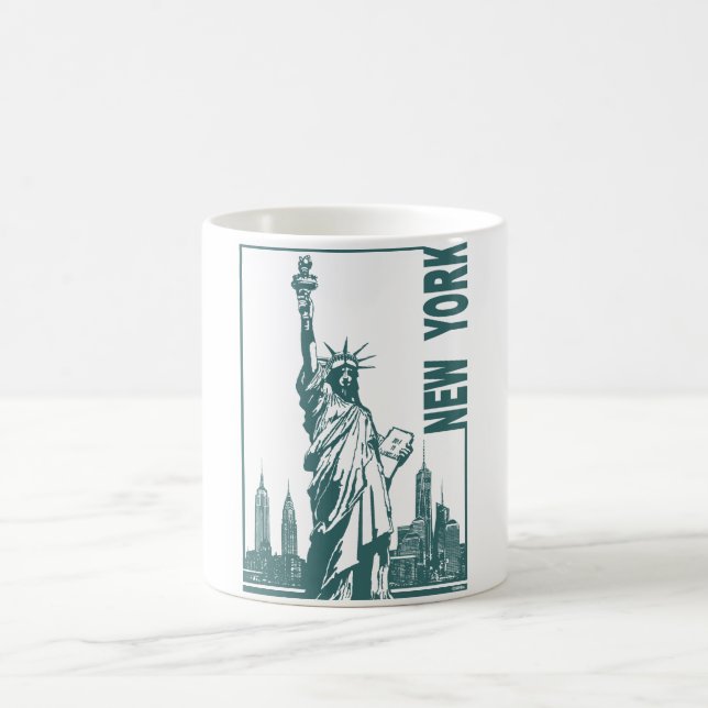 Neue York-Statue der Freiheit Kaffeetasse (Mittel)
