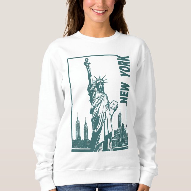 Neue York-Statue der Freiheit Sweatshirt (Vorderseite)