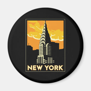 Neue york vereinte Staaten usa Vintage Retro-Reise Magnet