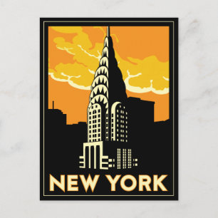 Neue york vereinte Staaten usa Vintage Retro-Reise Postkarte