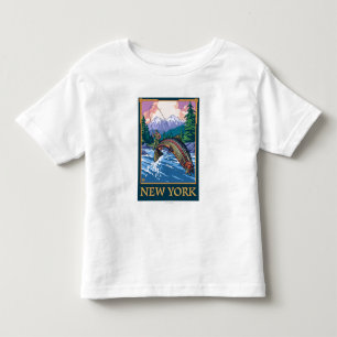 Neue YorkAngler Fischer-Szene Kleinkind T-shirt