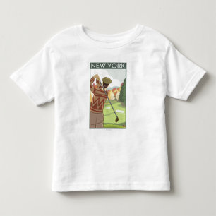 Neue YorkGolfing Szene Kleinkind T-shirt