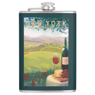 Neue YorkWine Land-Szene Flachmann