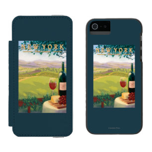 Neue YorkWine Land-Szene Incipio Watson™ iPhone 5 Geldbörsen Hülle