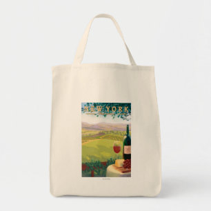 Neue YorkWine Land-Szene Tragetasche