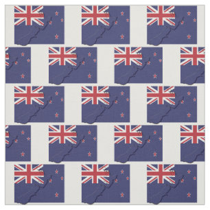 NEUE ZEALAND Flag Map-Kontur Stoff