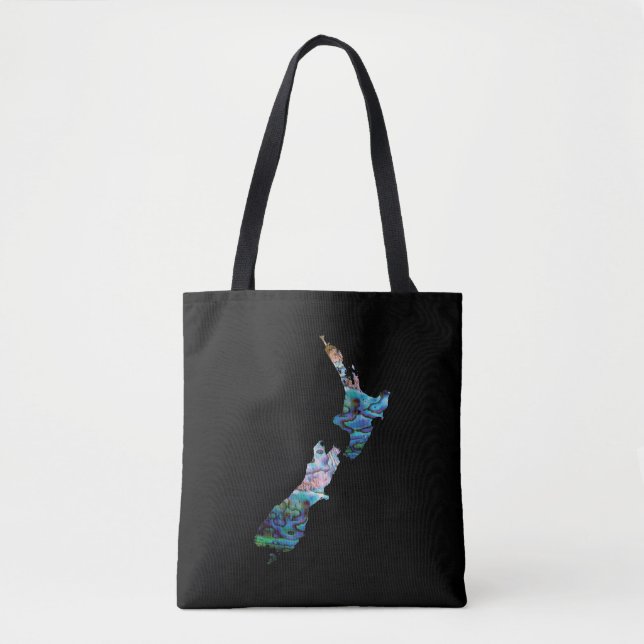NEUE ZEALAND MAP EINFACH PAUA TOTE BAG (Vorderseite)