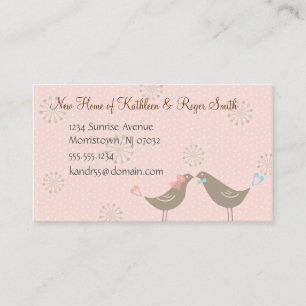 Neue Zuhause Address Business Card einfügen P Begleitkarte