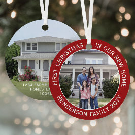 Neue Zuhause-Adresse 1 Weihnachten Einfach 2 Foto  Ornament Aus Metall