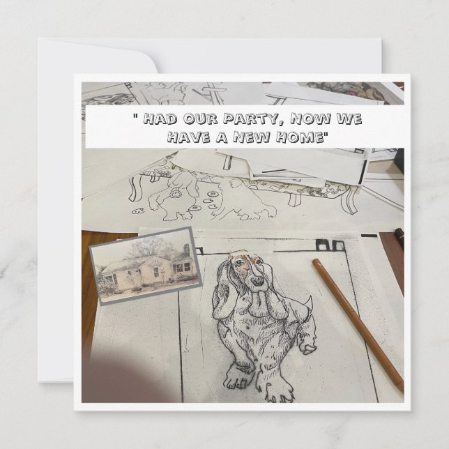 Neue Zuhause-Adresse Ankündigung (Vorderseite)