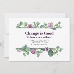 Neue Zuhause-Adresse Eukalyptus Moving Ankündigung