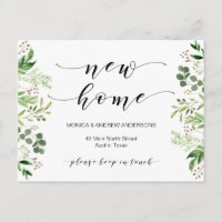 Neue Zuhause-Adresse, Grüne, bewegende Ankündigung