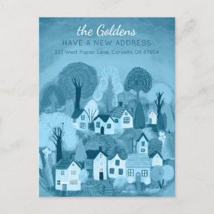 Neue Zuhause-Adresse Moving Niedlich Country Villa Postkarte