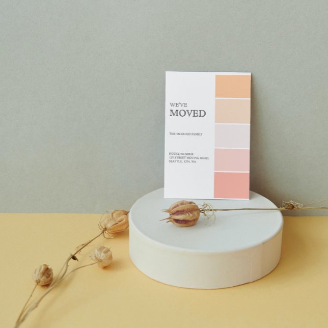 Neue Zuhause-Adresse Rosen pink pfirsichfarbene An Ankündigung (Von Creator hochgeladen)