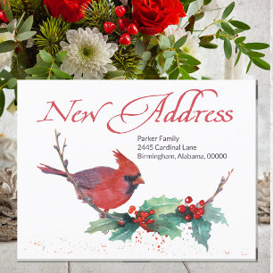 Neue Zuhause-Adresse übertragen Feiertagspostkarte