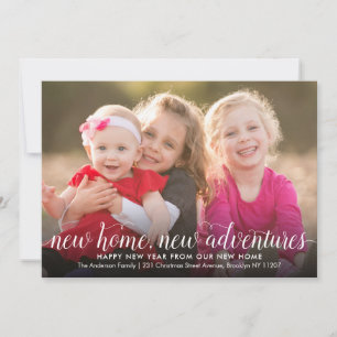 Neue Zuhause Adventures Foto Neujahr Urlaub Ankündigung