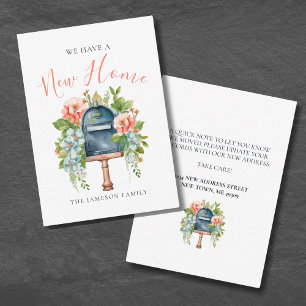 Neue Zuhause-Änderung der Adresskarte Mitteilungskarte