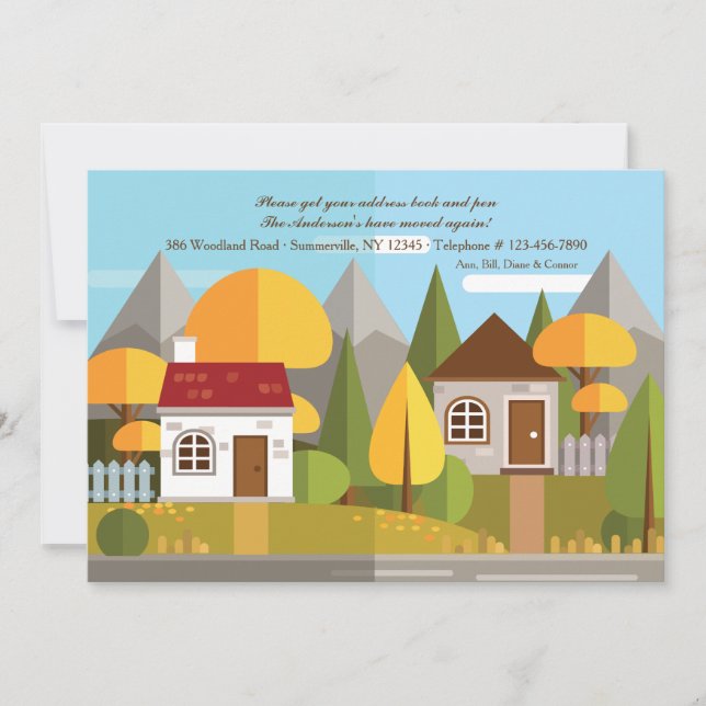 Neue Zuhause-Ankündigung Ankündigung (Vorderseite)